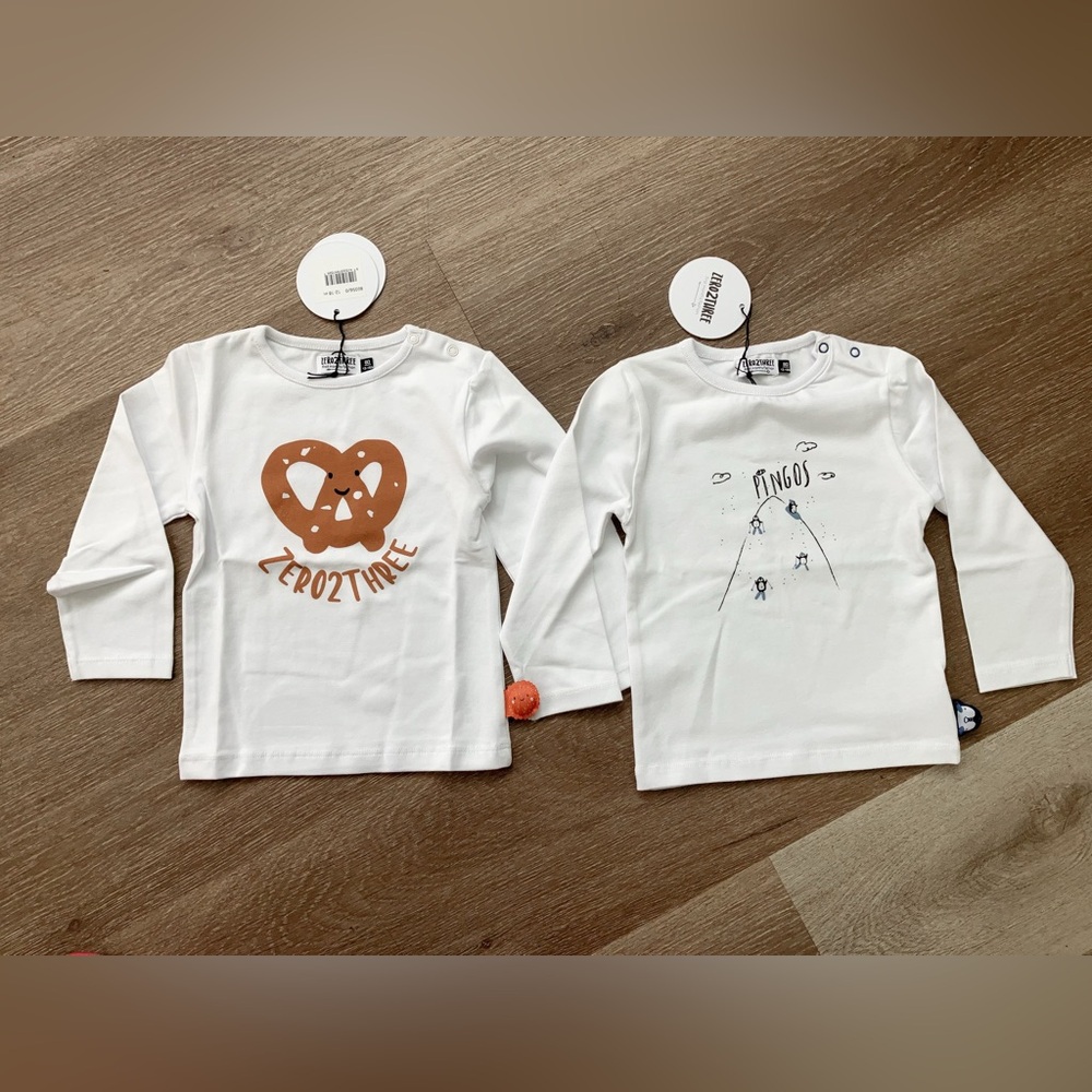 2 pieces of boy long sleeve top 12-18M